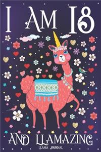 Llama Journal I am 18 and Llamazing