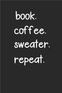 book coffee sweater repeat