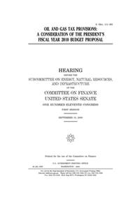 Oil and gas tax provisions