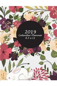 2019 Calendar Planner 8.5 x 11