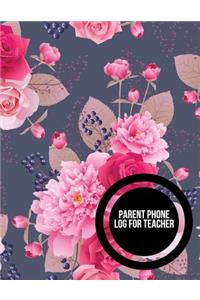 Parent Phone Log For Teachers