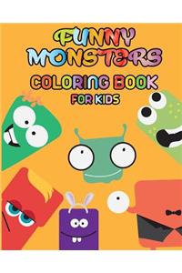 Funny Monsters - Coloring book for kids
