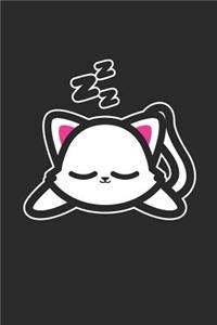 Cute Sleeping Cat Kawaii Style