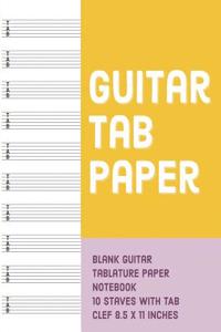 Guitar Tab Paper
