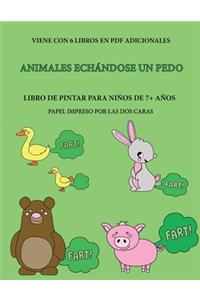 Libro de pintar para niños de 7+ años (Animales echándose un pedo)