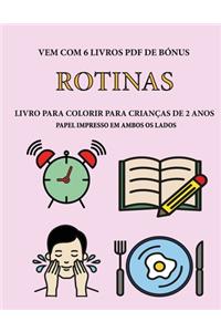 Livro para colorir para crianças de 2 anos (Rotinas)