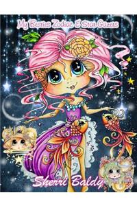 Sherri Baldy My-Besties Zodiac and Star Gazers Coloring Book