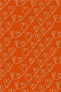 Bullet Journal Notebook White Scribbly Hearts Pattern 7