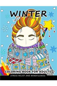 Winter Coloring Book for Adults