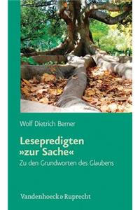 Lesepredigten Zur Sache