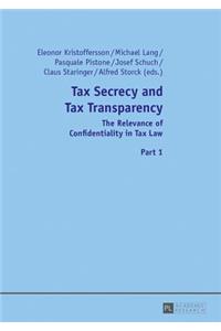 Tax Secrecy and Tax Transparency