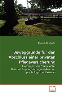 Beweggründe für den Abschluss einer privaten Pflegeversicherung