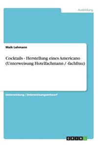 Cocktails - Herstellung eines Americano (Unterweisung Hotelfachmann / -fachfrau)