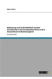 Bedeutung und Verbindlichkeit sozialer Grundrechte in der Europäischen Union und in Deutschland im Rechtsvergleich
