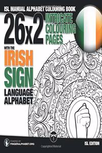 26x2 Intricate Colouring Pages with the Irish Sign Language Alphabet