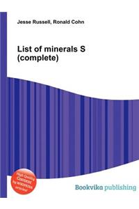 List of Minerals S (Complete)