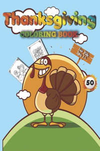 Thanksgiving Coloring Book for Kids Ages 2-5