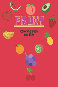 Fruit coloring book for kids