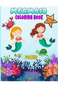 mermaid coloring book for kids ages 6-12