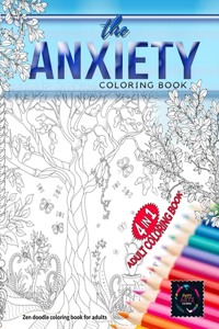 4 in 1 Adult coloring book - The Anxiety coloring book - a Zen doodle coloring book for adults