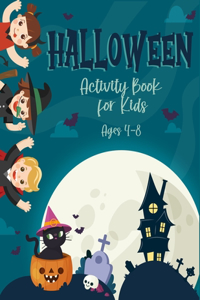 Halloween Activity Book For Kids Ages 4-8