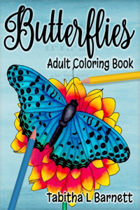 Butterflies Adult Coloring Book