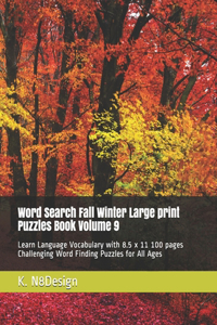 Word Search Fall Winter Large print Puzzles Book Volume 9