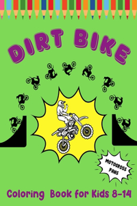 Dirt Bike Coloring Book for kids 8-14