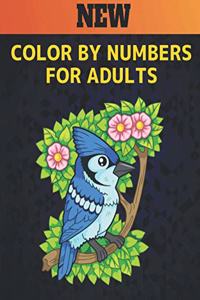 New Color by Numbers for Adults: Coloring Book 60 Color By Number Designs of Animals, Birds, Flowers, Houses and Patterns Easy to Hard Designs Fun and Stress Relieving Coloring Book