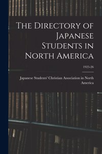 Directory of Japanese Students in North America; 1925-26