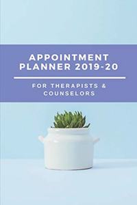 Appointment Planner 2019-20 For Therapists & Counselors