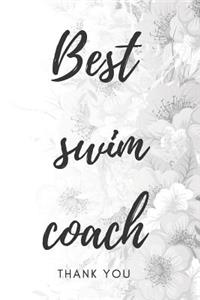 Best Swim Coach Notebook Journal