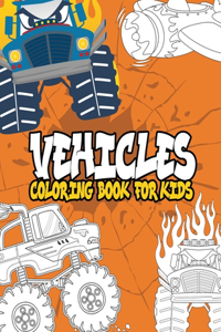 Vehicles Coloring Book for kids