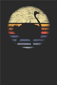 Ostrich Sunset Retro