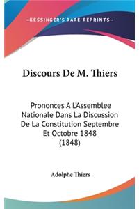 Discours de M. Thiers
