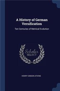 A History of German Versification
