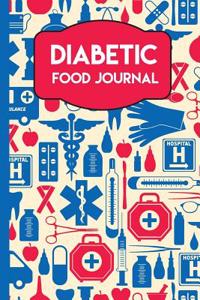 Diabetic Food Journal: (Lined Paper Journal) - Portable 6 X 9 Inches - Blood Glucose Log Book - With 104 Pages Vol.1: Diabetic Food Journal
