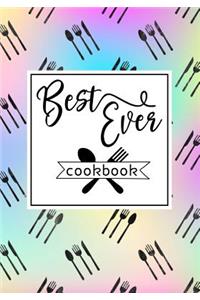 Best Ever Cookbook: Blank Recipe Cookbook Journal V1