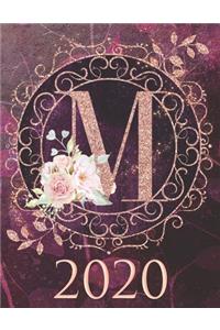 2020 Weekly Planner - Monogram Initial 