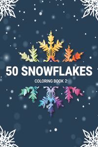 50 Snowflakes Coloring Book 2