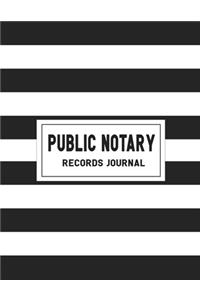 Public Notary Records Journal