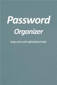 Password organizer large print with alphabetical tabs