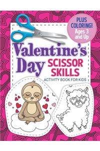 Valentine's Day Scissor Skills Activity Book For Kids