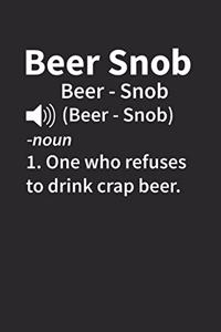 Beer Snob Notebook - Beer Lover Journal Planner