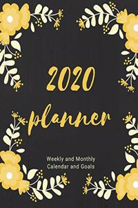 2020 Planner Weekly and Monthly Calendar and Goals