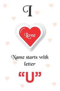 I Love Name Starts with Letter 