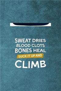 Sweat Dries Blood Clots Bones Heal Suck It Up And Climb