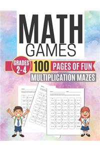 Math Games MULTIPLICATION MAZES 100 Pages of Fun Grades 2-4