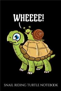 Snail Riding Turtle Notebook