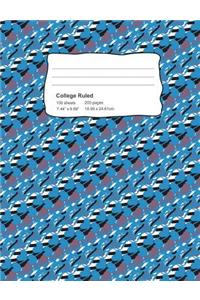 Composition Notebook College Ruled, 7.44 X 9.69 inch 200 Pages 100 Sheets